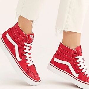 Vans Women's Red High-Top Sneakers